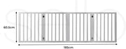 139 × 60.5 cm White Folding Freestanding Pet Barrier