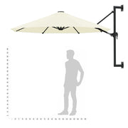 300 cm Wall-Mounted Parasol – Sand