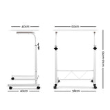 Laptop Desk Table Height Adjustable Wooden Bed Side Table 60CM White