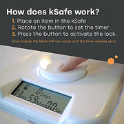 Medium Timed Locking Container – White Lid, Clear Base
