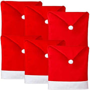 6-Pack Santa Hat Christmas Dining Chair Covers
