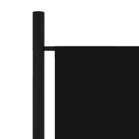 300 × 180 cm 6-Panel Black Fabric Room Divider