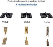 Professional Garden Grafting Pruning Pruner Cutting Tools, Fruit Tree Grafting Kit Shear Scissor for Plant/Branch/Twig/Vine/Fruit Tree - (U-Cut & V-Cut & Ω-Cut)