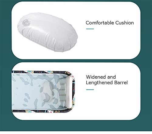 120 cm Foldable Adult Soaking Tub with Cover & Backrest
