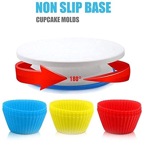 Cake Decorating Supplies,106 PCS Cake Decorating Tools Kit for Beginners,Kids and Cake Lovers, Brithday Cake Cookies Pastry Tools, With Cake Turntable, Cake Leveler & Slicer, Icing Spatula Smoother