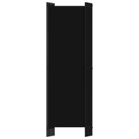 300 × 180 cm 6-Panel Black Fabric Room Divider