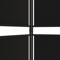 200 × 180 cm 4-Panel Black Fabric Room Divider