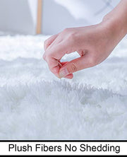 150 × 245 cm White Silky Shag Area Rug