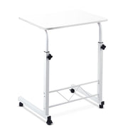 60 cm White Height-Adjustable Bedside Laptop Table