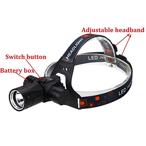 Aluminum Waterproof Diving Swimming Hiking Camping Hunting Fishing Headlamp Underwater 1800 Lumen Safety Head Light Flashlight