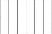 White 6-Panel Folding Fabric Room Divider