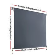 Instahut Outdoor Roller Blind – 2.1 × 2.5 m