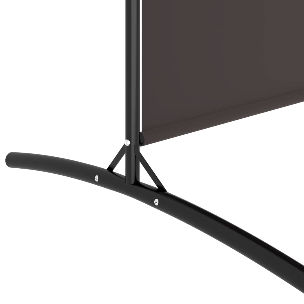 Brown 3-Panel Fabric Room Divider – 525 × 180cm