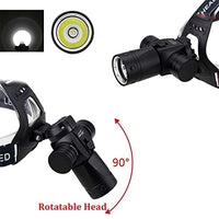 Aluminum Waterproof Diving Swimming Hiking Camping Hunting Fishing Headlamp Underwater 1800 Lumen Safety Head Light Flashlight