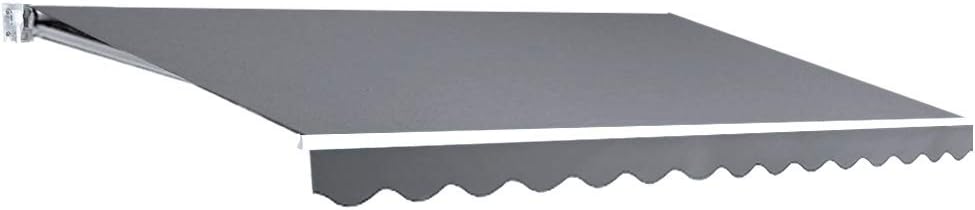 4 × 2.5 m Manual Folding-Arm Awning – Pearl Grey