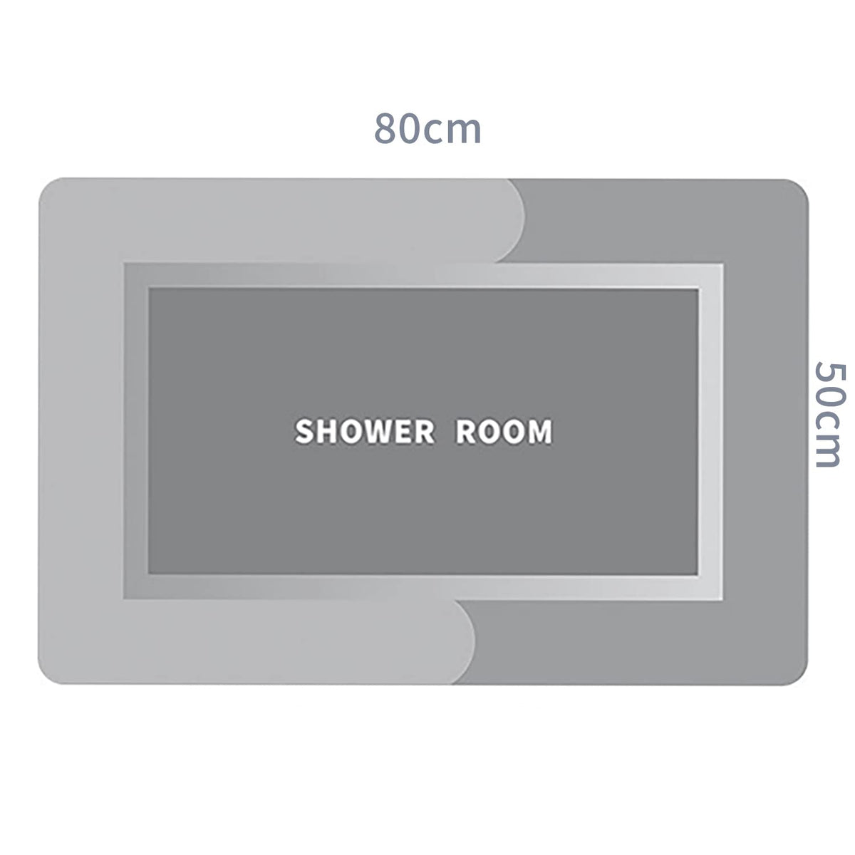 80 × 50 cm Quick-Dry Absorbent Bathroom Mat