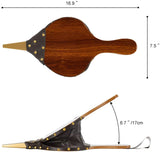 Fireplace Bellows 17"x7.5" Large Wood Air Blower Cast Nozzle for Outdoor Camping BBQ Grill Chimney Hand Bellow Pump Pit Barbeque Fire Tools Accessories with Hanging Strap