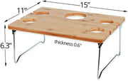 Bamboo Foldable Snack Table