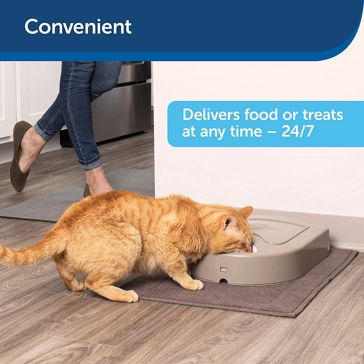 5 Meal Automatic Dog and Cat Feeder, Dispenses Dog Food or Cat Food, Digital Clock