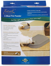 5 Meal Automatic Dog and Cat Feeder, Dispenses Dog Food or Cat Food, Digital Clock