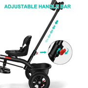 2 in 1 Kids Push Along Tricycle