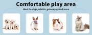 6-Panel White Pet Playpen for Small Animals