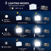 106-LED Solar Motion Wall Light with Separate Panel