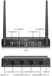 Debra Audio AU400 4-Channel UHF Microphone System – 4 Handheld Mics
