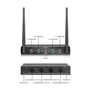 Debra Audio AU400 4-Channel UHF Microphone System – 4 Handheld Mics
