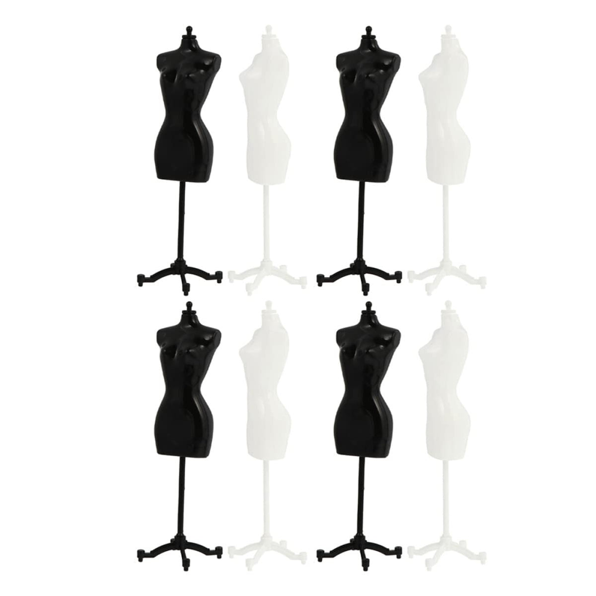 Miniature Doll Dress-Form Mannequin Stands – 8 Pack