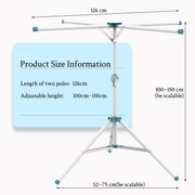 REASOR Foldable 4-Arm Tripod Drying Rack – 101–151cm