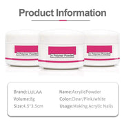 42 Acrylic Powder 120ml Liquid Nail Form Glitter File Glue Brush Rhinestone Clipper French Tips Nail Art Set