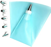 Reusable Pastry Bag & Stainless-Steel Piping Set – 8 Pieces