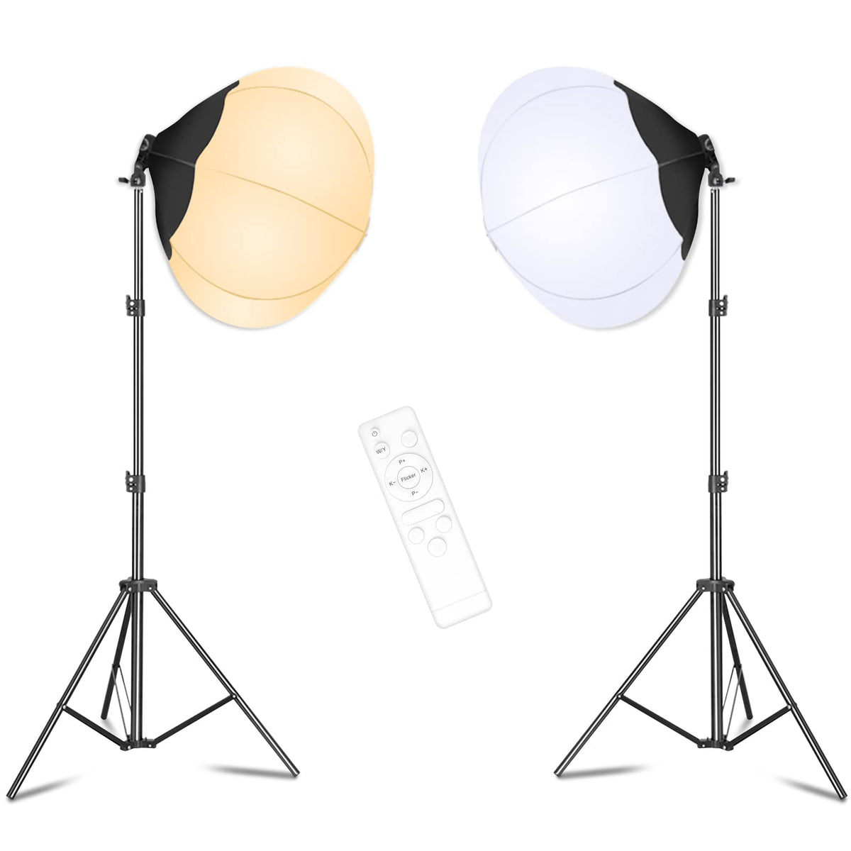 Photography Softbox Lighting Kit 3200 - 5600K Bi-Color Dimmable Continuous Lighting LED Soft Box Photo Studio Equipment with 720PCS SMD LED Beads/Remote/Power Adapters/Carry Bag for Portrait Product Fashion Video Shooting