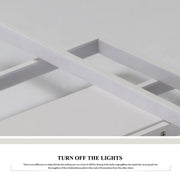 Ceiling Light Dimmable LED Chandelier with Remote Control,Modern 50W 3-Layer Square Ceiling Lamp Acrylic Flush Mount Ceiling Lights Fixtures for Bedroom Dining Living Room Kitchen(White)