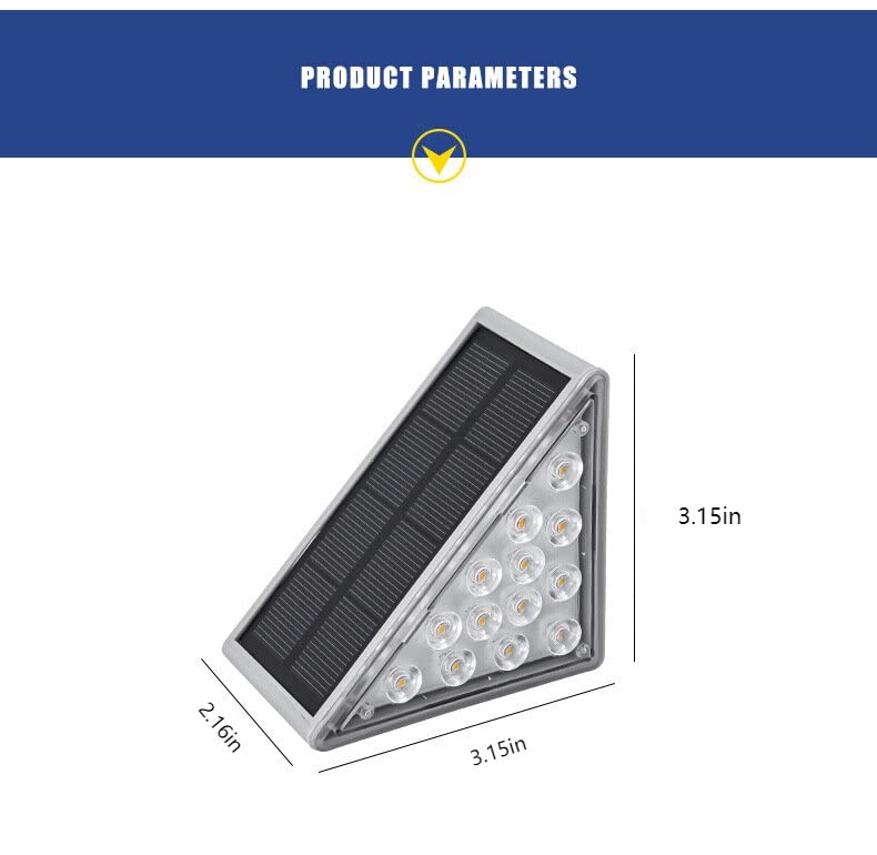 Warm-White Solar Step & Deck Lights – 6 Pack