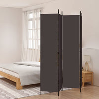200 × 220 cm 4-Panel Brown Fabric Room Divider