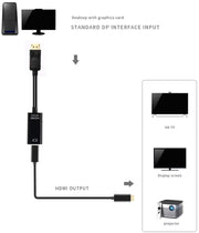 TERSELY DisplayPort-to-HDMI Adapter – 4K 30 Hz, 25 cm