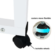 Mobile Height-Adjustable Laptop Desk with Storage
