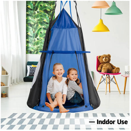 Kids Hanging Tent Tree Swing 2 IN 1 Outdoor Hammock Nest Pod Chair 100cm