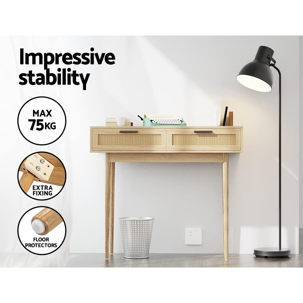 Natural Rattan Console Table