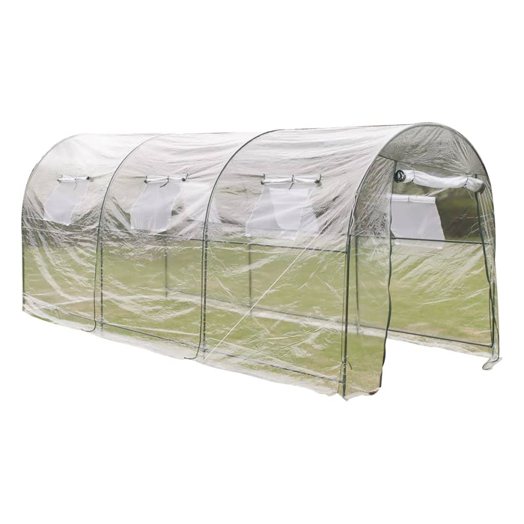 Walk-In Tunnel Greenhouse with 6 Mesh Windows