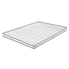 King single: 203cm x 107cm x 4.5c