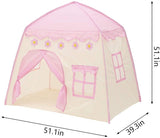 Princess Castle Play Tent Kids Teepee Tent Large Children Playhouse Oxford Fabric Children Playhouse for Indoor Outdoor with Carry Bag Portable Playhouse Boys & Girls Birthday Gift