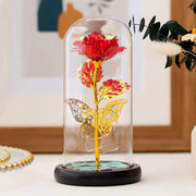 LED Rose in Glass Dome – Red, Blue or Purple