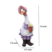 Gardener Duck Garden Statue