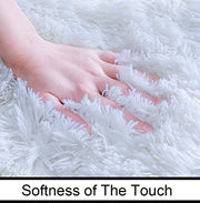 150 × 245 cm White Silky Shag Area Rug