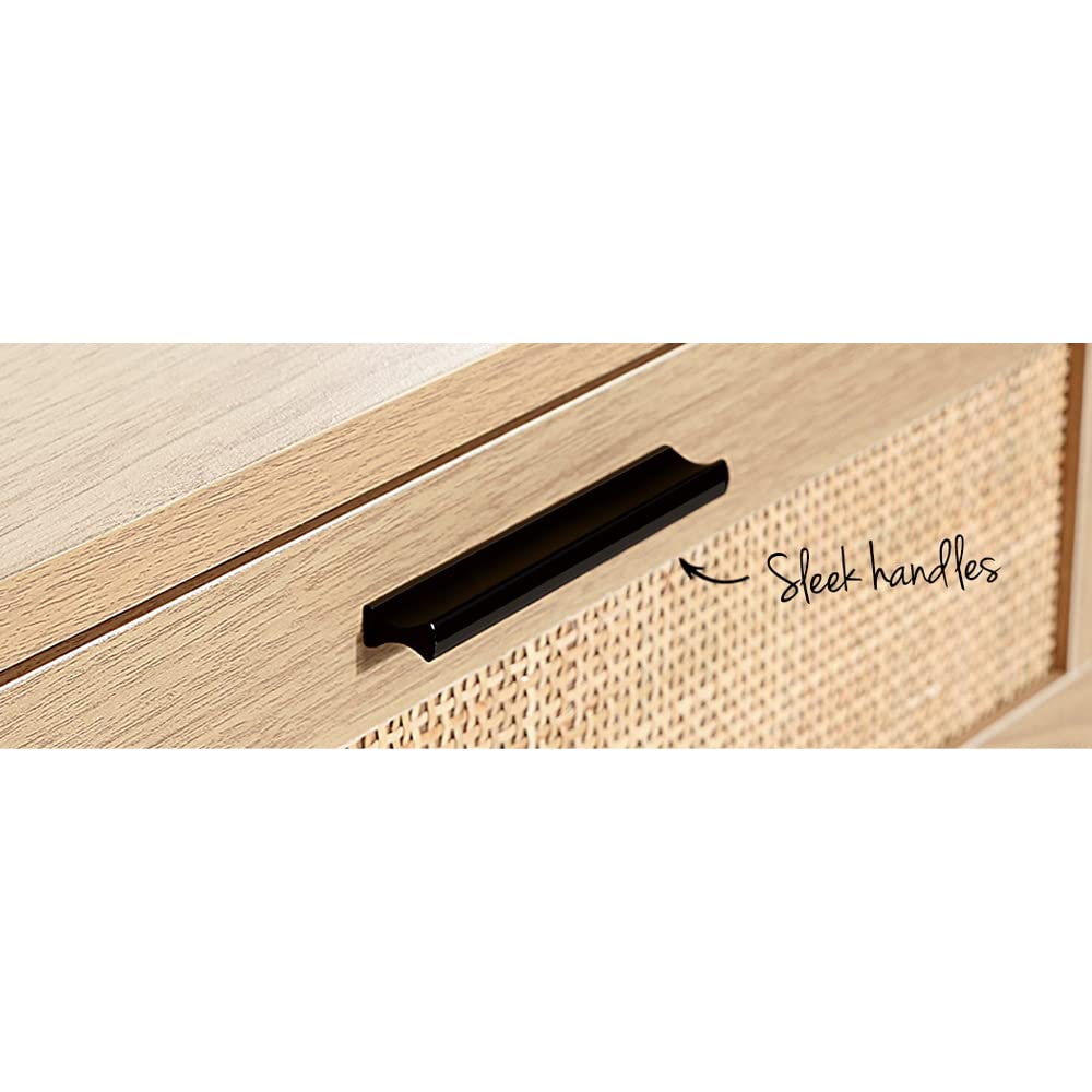 4-Drawer Rattan Tallboy Storage Cabinet