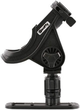 Baitcaster/Spinning Rod Holder Black with 244 Flush Deck Mount, Small (0281-BK)