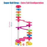 Super Ball Drop Toy, Extra Large Size Activity Tower with Ball Ramp Bridge for Educational and Fun Activity for Toddlers and Children of All Ages - Go, Play Stack and Roll